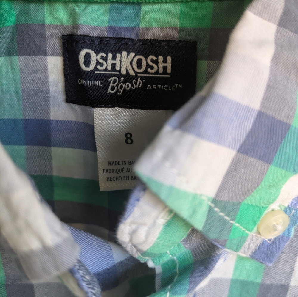 🌞4/20$ OshKosh B'gosh Checkered Shirt in Blue and Green